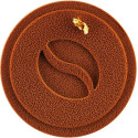 Mini coffee decor Silikomart: stampo in silicone bianco o tappeto decorativo a tema caffè di ø60xh1,7 mm