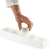 Mini coffee decor Silikomart: stampo in silicone bianco o tappeto decorativo a tema caffè di ø60xh1,7 mm