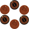 Mini coffee decor Silikomart: stampo in silicone bianco o tappeto decorativo a tema caffè di ø60xh1,7 mm