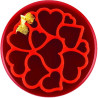 Mini love decor Silikomart: set 6 stampi in silicone bianco o tappeto decorativo cuoricini di ø60xh1,7 mm