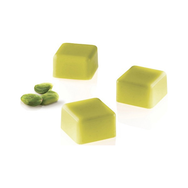 Cubo 01 P Silikomart: stampo tritan per 24 cioccolatini cubi di dimensioni 21x21xh 21 mm