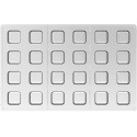 Cubo 01 P Silikomart: stampo tritan per 24 cioccolatini cubi di dimensioni 21x21xh 21 mm