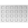Cubo 01 P Silikomart: stampo tritan per 24 cioccolatini cubi di dimensioni 21x21xh 21 mm