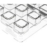 Cubo 01 P Silikomart: stampo tritan per 24 cioccolatini cubi di dimensioni 21x21xh 21 mm