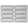 Auror B Silikomart: stampo in Tritan, CH048 linea Chocado, per 10 barrette di cioccolato 11x3 h 1,7 cm
