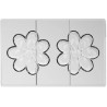 Aurora T Silikomart: stampo Tritan, CH049 linea Chocado, 2 tavolette cioccolato a forma fiore ø110xh17 mm