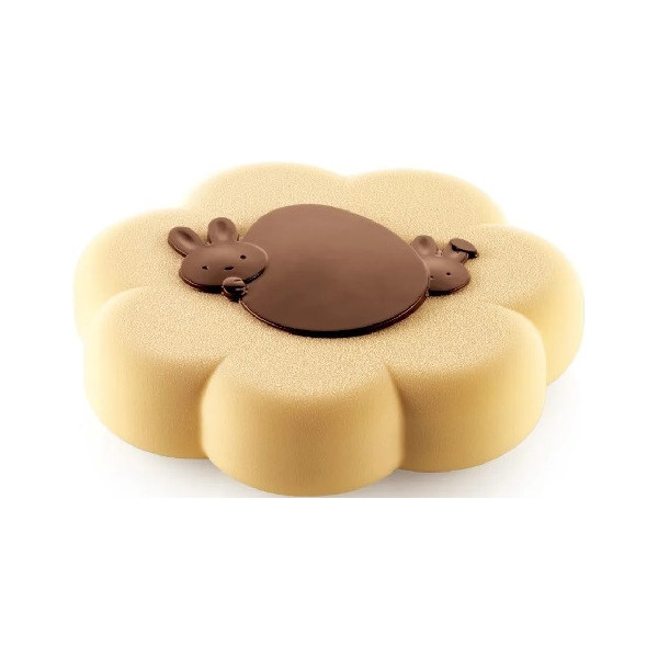 Happy Spring Silikomart: stampo silicone fiore ø20xh4,5 cm e 2 placche per decori di cioccolato