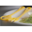 Coperto, linea Naturae, Silikomart: stampo in silicone giallo di 20 decorazioni tra cucchiai e forchette