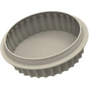 Charme Silikomart: stampo in silicone grigio per torta 3D con texture striata di ø19,3xh6 cm e volume 1600 ml