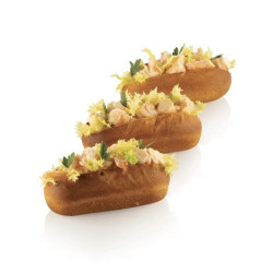 Mini Plumcake Air Plus 41 Silikomart stampo silicone microforato 60x40 per 20 mini baguette