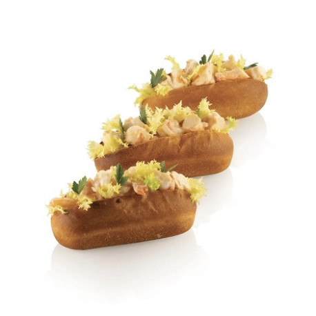 Mini Plumcake Air Plus 41 Silikomart stampo silicone microforato 60x40 per 20 mini baguette