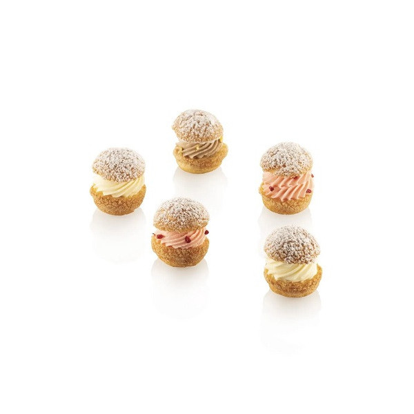 Air Plus Round 36 Silikomart: stampo silicone microforato teglia forno 60x40 per 70 dolcetti o tartellette tonde ø3,6xh1 cm