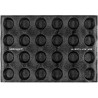Air Plus Round 36 Silikomart: stampo silicone microforato teglia forno 60x40 per 70 dolcetti o tartellette tonde ø3,6xh1 cm