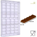 Stampo barretta cioccolato 5 scalini in policarbonato 11,4x3,1xh0,9 cm da 30 g