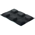 Air Plus 19 Square 30x40 Silikomart: stampo silicone e fibra di vetro microforato 6 impronte 8,5x8,5xh2 cm