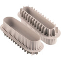 Inserto buche universale Silikomart: stampo silicone grigio a doppio inserto 200x35xh30 mm 220x50xh40 mm