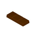 Stampo in policarbonato per 12 barrette di cioccolato da 3 quadretti di peso 28 g dimensioni 80x31xh10 mm