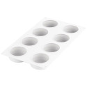 Essenziale 80 Silikomart: stampo tondo in silicone bianco per semifreddi monoporzioni ø65h25 mm