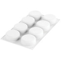 Essenziale 80 Silikomart: stampo tondo in silicone bianco per semifreddi monoporzioni ø65h25 mm