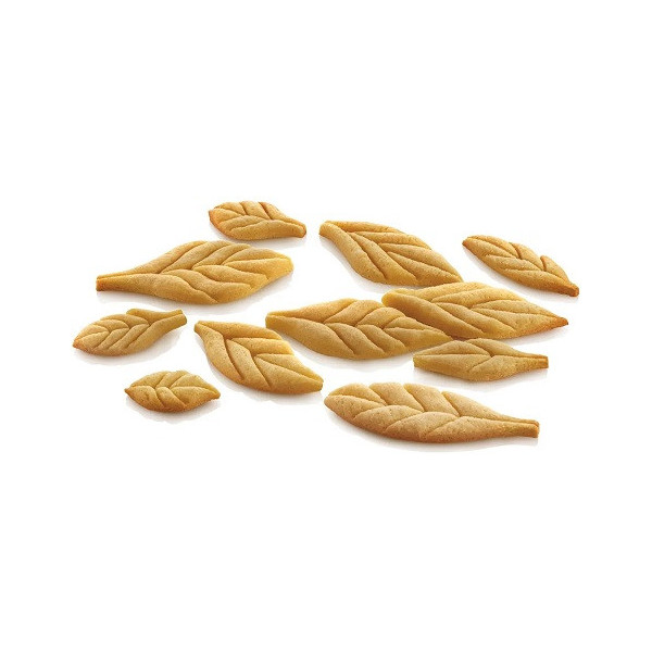 Voila' Cookie Leaves Silikomart: tagliapasta e stampo in T-Plus+ a forma di foglie da 24x15xh2 cm