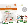 Set per decorazione a tema calcio con 2 porte e 7 giocatori in plastica per alimenti da Decora