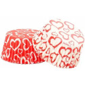 Pirottini Love Decora: in carta forno diametro 5 cm altezza 3,2 cm con decoro cuori e cuoricini