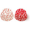 Pirottini Love Decora: in carta forno diametro 5 cm altezza 3,2 cm con decoro cuori e cuoricini