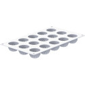 Pleincoeur Round 27 Silikomart: stampo silicone bianco per 15 mini porzioni tonde ø40xh27 mm