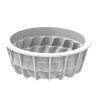 Pleincoeur Round 710 Silikomart: stampo in silicone bianco per torte tonde ⌀140xh59 mm