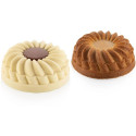 Pleincoeur Round 710 Silikomart: stampo in silicone bianco per torte tonde ⌀140xh59 mm