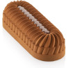 Pleincoeur buche 860 Silikomart: stampo in silicone bianco per torta tronchetto 236x80xh60 mm