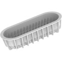 Pleincoeur buche 860 Silikomart: stampo in silicone bianco per torta tronchetto 236x80xh60 mm