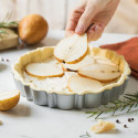 Design Tart Decora ø20xh3 cm: forma per crostata tonda con fondo mobile in metallo antiaderente di alta qualità