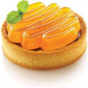 Kit tarte ring Honoré ø8 cm Silikomart: 8 anelli tondi microforati per basi crostatine e stampo silicone top ø7xh1,3 cm