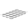 Pleincoeur Oval 28 Silikomart: stampo in silicone bianco per 15 mignon, mini porzioni ovali, 53x36xh25 mm