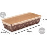 50 Stampi plum-cake in carta da forno da 15x6,5xh5 cm per torte da 200 g