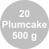 20 Stampi plum-cake in carta forno da 26x6,5xh5,5 cm per torte da 500 g