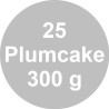 25 Stampi plum-cake in carta da forno da 20x6,5xh4,5 cm per torte da 300 g