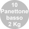 Set 10 stampi per panettone basso in carta forno da 2000 g Set 10 stampi per panettone basso in carta forno da 2000 g