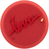 Kit Love 360 Silikomart: stampo in silicone bianco forma tonda ø12xh3,5 cm con tappetino decoro scritta love