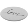 Kit Love 360 Silikomart: stampo in silicone bianco forma tonda ø12xh3,5 cm con tappetino decoro scritta love