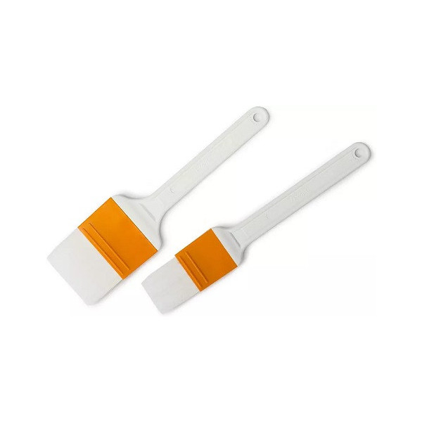 Pennello largo 4 o 6 cm, con setole in poliestere e manico in plastica lungo 23,5 cm da Decora