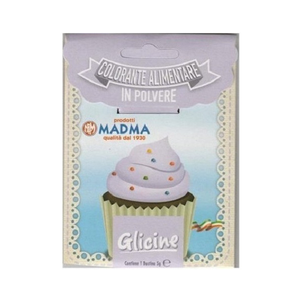 Colorante in polvere idrosolubile glicine di Madma in bustina da 5 g