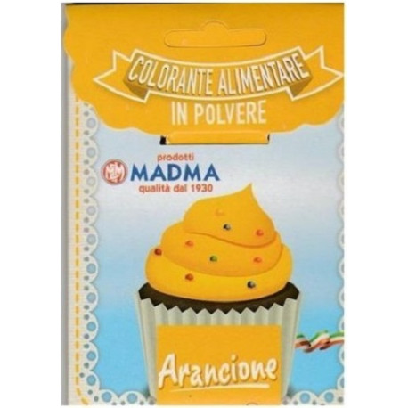 Colorante in polvere idrosolubile arancione o giallo uovo di Madma in bustina da 5 g Colorante in polvere idrosolubile arancione o giallo uovo di Madma in bustina da 5 g