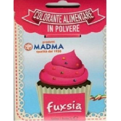 Colorante in polvere idrosolubile fucsia di Madma in bustina da 5 g