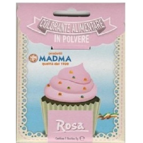 Colorante in polvere idrosolubile rosa di Madma in bustina da 5 g