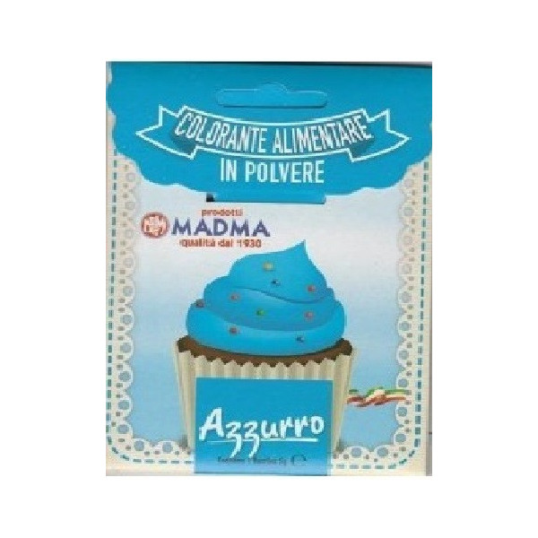 Colorante in polvere idrosolubile azzurro di Madma in bustina da 5 g