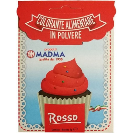 Colorante in polvere idrosolubile rosso di Madma in bustina da 5 g