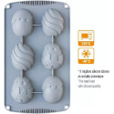 Easter Decora stampo silicone 6 uova di pasqua 5,5x7xh2,5cm