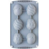 Easter Decora stampo silicone 6 uova di pasqua 5,5x7xh2,5cm